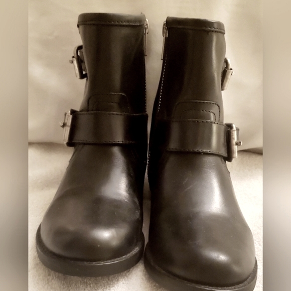 SZ 6 STEVE MADDEN MOTO BIKER BUCKLE BOOTS - Picture 3 of 6